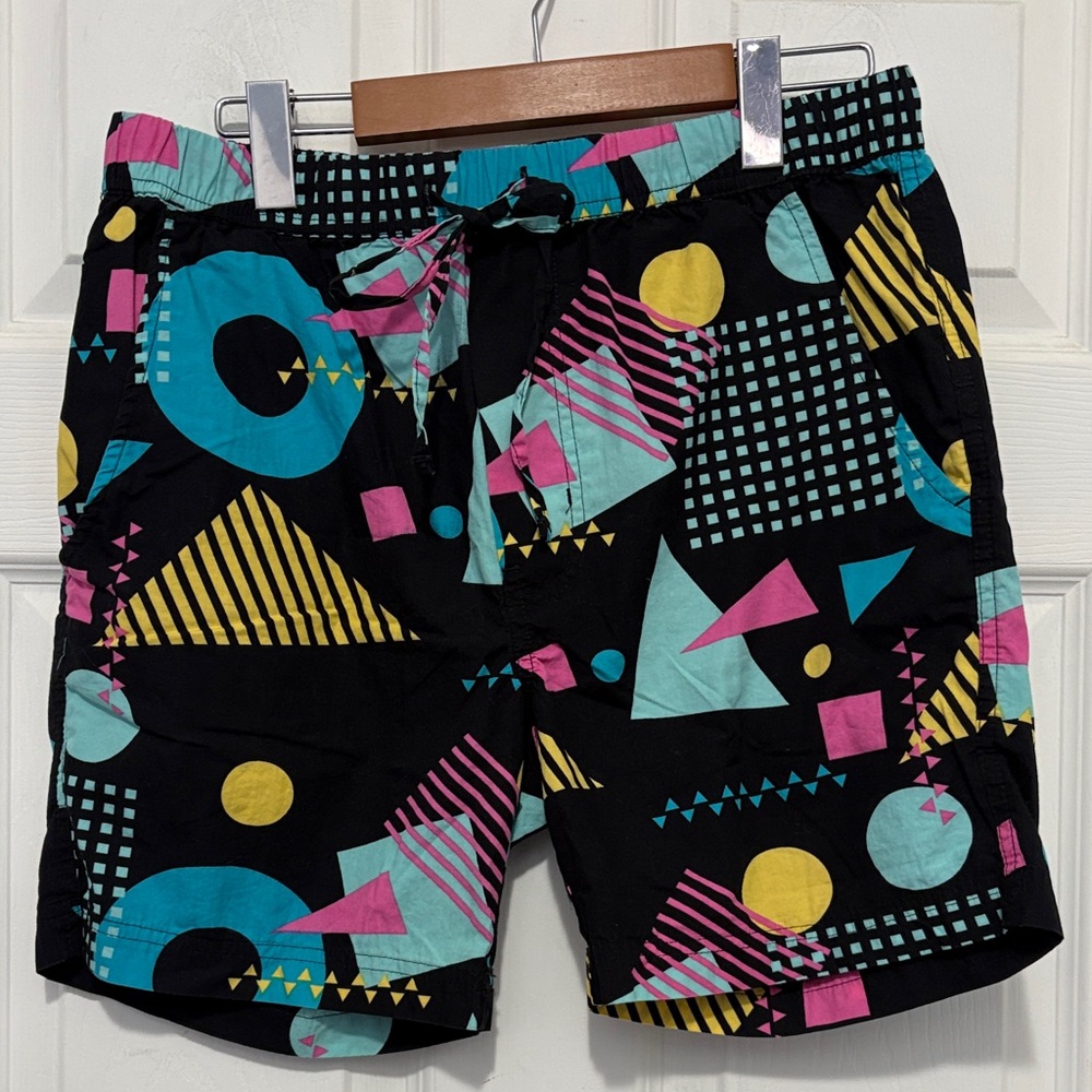 Super Massive- Vibrant Geometric Shorts